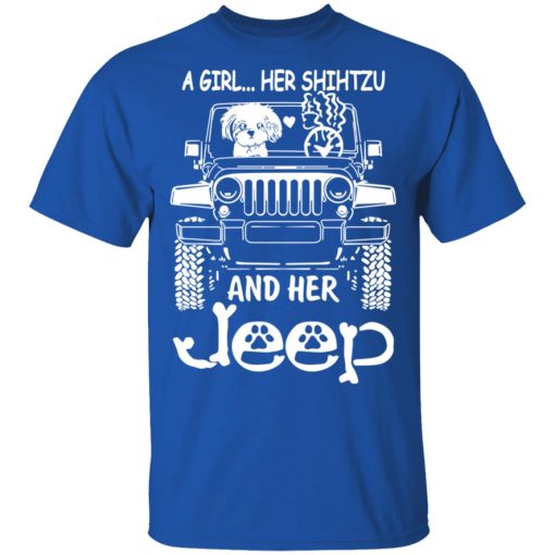 A Girl Her Shih Tzu And Her Jeep T-Shirts, Hoodies, Long Sleeve 7