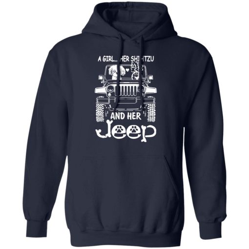 A Girl Her Shih Tzu And Her Jeep T-Shirts, Hoodies, Long Sleeve 21
