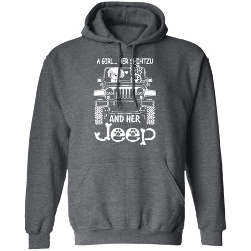A Girl Her Shih Tzu And Her Jeep T-Shirts, Hoodies, Long Sleeve 23