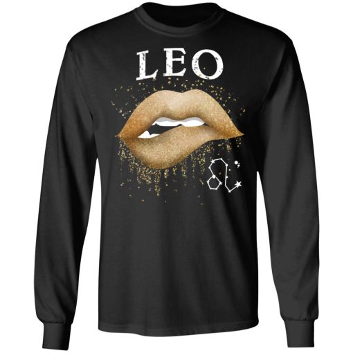 Leo Zodiac July August Birthday Gift Golden Lipstick T-Shirts, Hoodies, Long Sleeve 18
