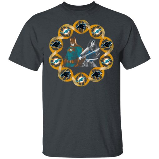 Miami Dolphins And Carolina Panthers In My DNA Batman Superwoman T-Shirts, Hoodies, Long Sleeve 3