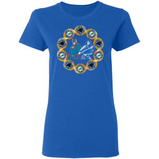 Miami Dolphins And Carolina Panthers In My DNA Batman Superwoman T-Shirts, Hoodies, Long Sleeve 15