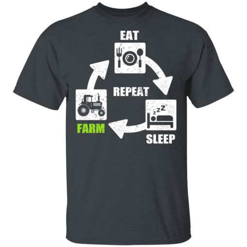 Eat Sleep Farm Repeat Farming T-Shirts, Hoodies, Long Sleeve 3