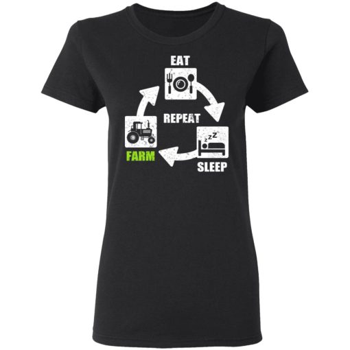 Eat Sleep Farm Repeat Farming T-Shirts, Hoodies, Long Sleeve 9