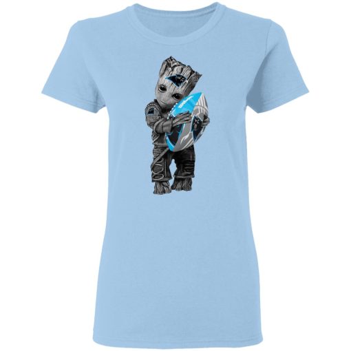 Baby Groot Hugging Carolina Panthers T-Shirts, Hoodies, Long Sleeve 7