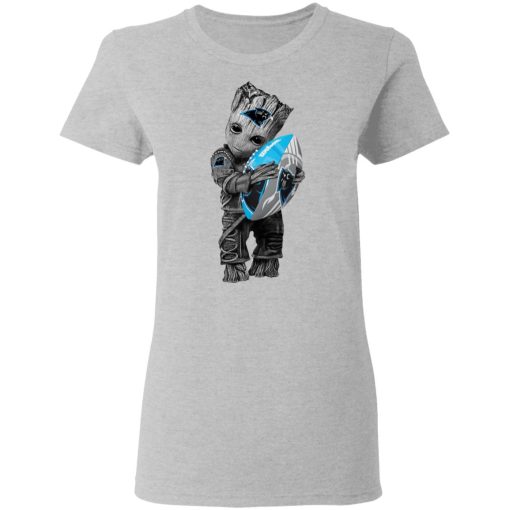 Baby Groot Hugging Carolina Panthers T-Shirts, Hoodies, Long Sleeve 12