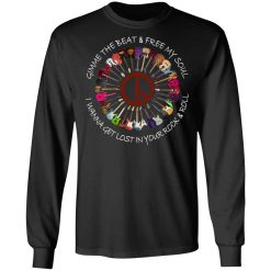 Hippie Guitar Rock Gimme The Beat And Free My Soul I Wanna Get Lost In Your Rock And Roll T-Shirts, Hoodies, Long Sleeve 41