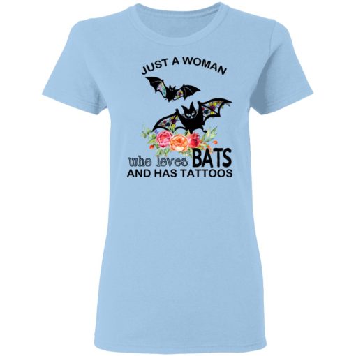 Just A Woman Who Loves Bats And Has Tattoos T-Shirts, Hoodies, Long Sleeve 7