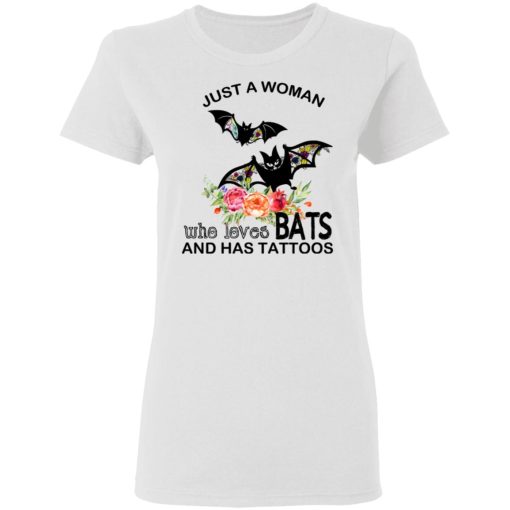 Just A Woman Who Loves Bats And Has Tattoos T-Shirts, Hoodies, Long Sleeve 9