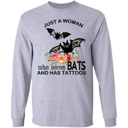 Just A Woman Who Loves Bats And Has Tattoos T-Shirts, Hoodies, Long Sleeve 13