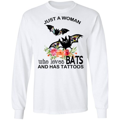 Just A Woman Who Loves Bats And Has Tattoos T-Shirts, Hoodies, Long Sleeve 15