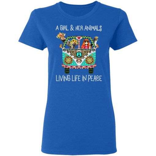A Girl And Her Animals Living Life In Peace T-Shirts, Hoodies, Long Sleeve 15