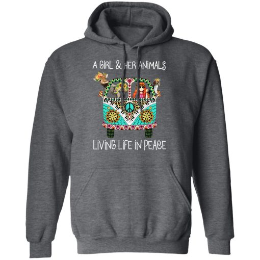 A Girl And Her Animals Living Life In Peace T-Shirts, Hoodies, Long Sleeve 23