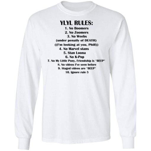 Ylyl Rules No Boomers No Zoomers No Weebs Ignore Rule 5 T-Shirts, Hoodies, Long Sleeve 15
