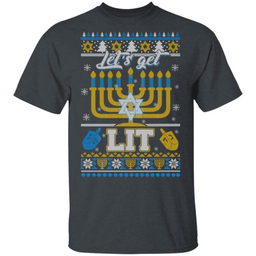 Funny Happy Hanukkah Chanukah Let’s Get Lit T-Shirts, Hoodies, Long Sleeve 3