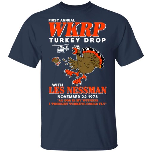 First Annual WKRP Turkey Drop With Les Nessman T-Shirts, Hoodies, Long Sleeve 5