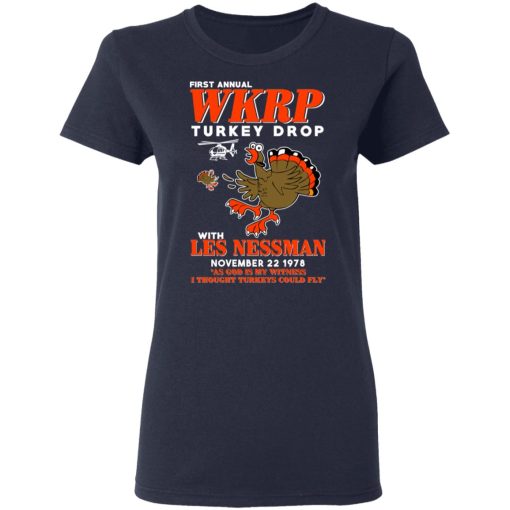 First Annual WKRP Turkey Drop With Les Nessman T-Shirts, Hoodies, Long Sleeve 13