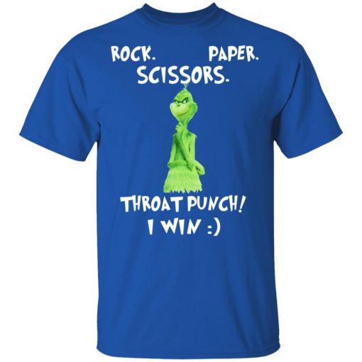 The Grinch Rock Paper Scissors Throat Punch I Win T-Shirts, Hoodies, Long Sleeve 7