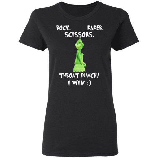 The Grinch Rock Paper Scissors Throat Punch I Win T-Shirts, Hoodies, Long Sleeve 9