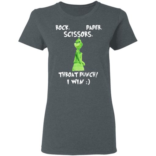 The Grinch Rock Paper Scissors Throat Punch I Win T-Shirts, Hoodies, Long Sleeve 11
