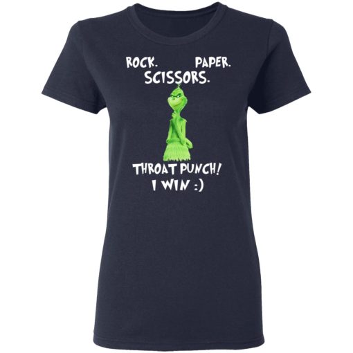 The Grinch Rock Paper Scissors Throat Punch I Win T-Shirts, Hoodies, Long Sleeve 13