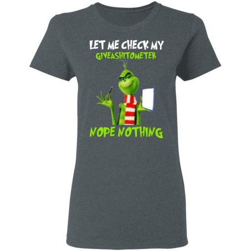 The Grinch Let Me Check My Giveashitometer Nope Nothing T-Shirts, Hoodies, Long Sleeve 11