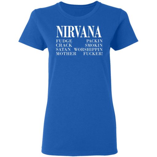 Nirvana 1992 Fudge Packin Crack Smokin Patch Satan Worshippin Motherfucker T-Shirts, Hoodies, Long Sleeve 15