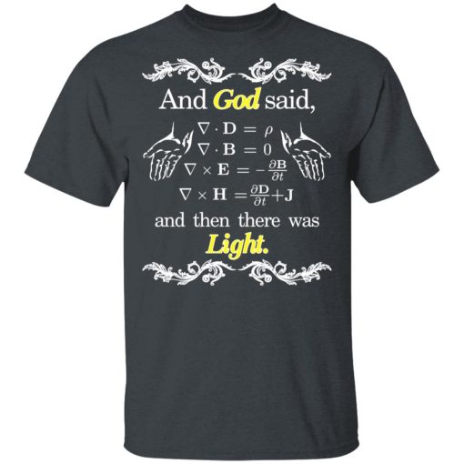 God Said Maxwell Equations Christian Physics Nerd T-Shirts, Hoodies, Long Sleeve 3