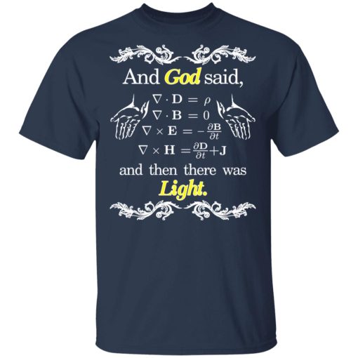 God Said Maxwell Equations Christian Physics Nerd T-Shirts, Hoodies, Long Sleeve 5