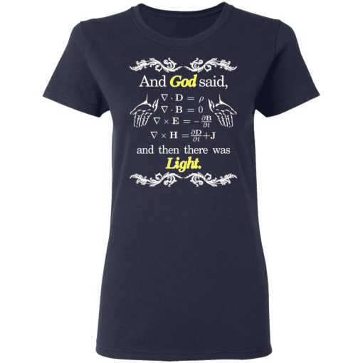 God Said Maxwell Equations Christian Physics Nerd T-Shirts, Hoodies, Long Sleeve 13