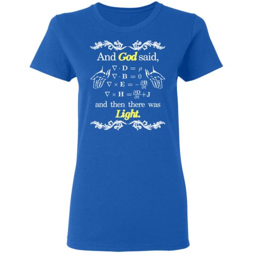 God Said Maxwell Equations Christian Physics Nerd T-Shirts, Hoodies, Long Sleeve 15