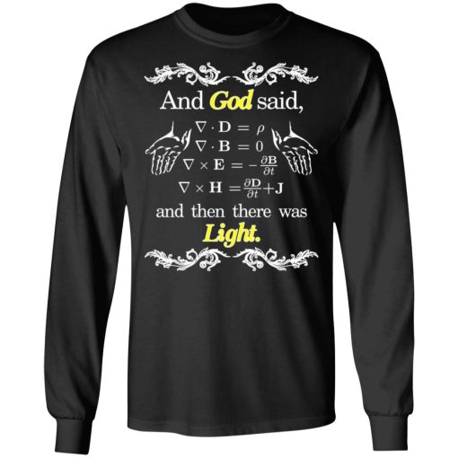 God Said Maxwell Equations Christian Physics Nerd T-Shirts, Hoodies, Long Sleeve 17
