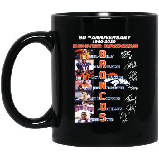 60th Anniversary Denver Broncos 1960 2020 Mug