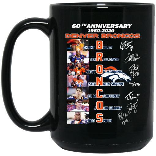60th Anniversary Denver Broncos 1960 2020 Mug 3