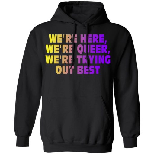 We're Here We're Queer We're Trying Out Best T-Shirts, Hoodies, Long Sleeve 19