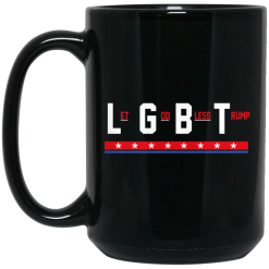 LGBT Let God Bless Trump Black Mug 6