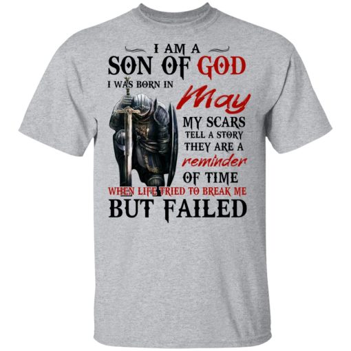 I Am A Son Of God And Was Born In May T-Shirts, Hoodies, Long Sleeve 5
