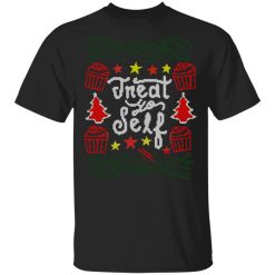 Parks and Recreation Treat Yo Self Ugly Christmas T-Shirt