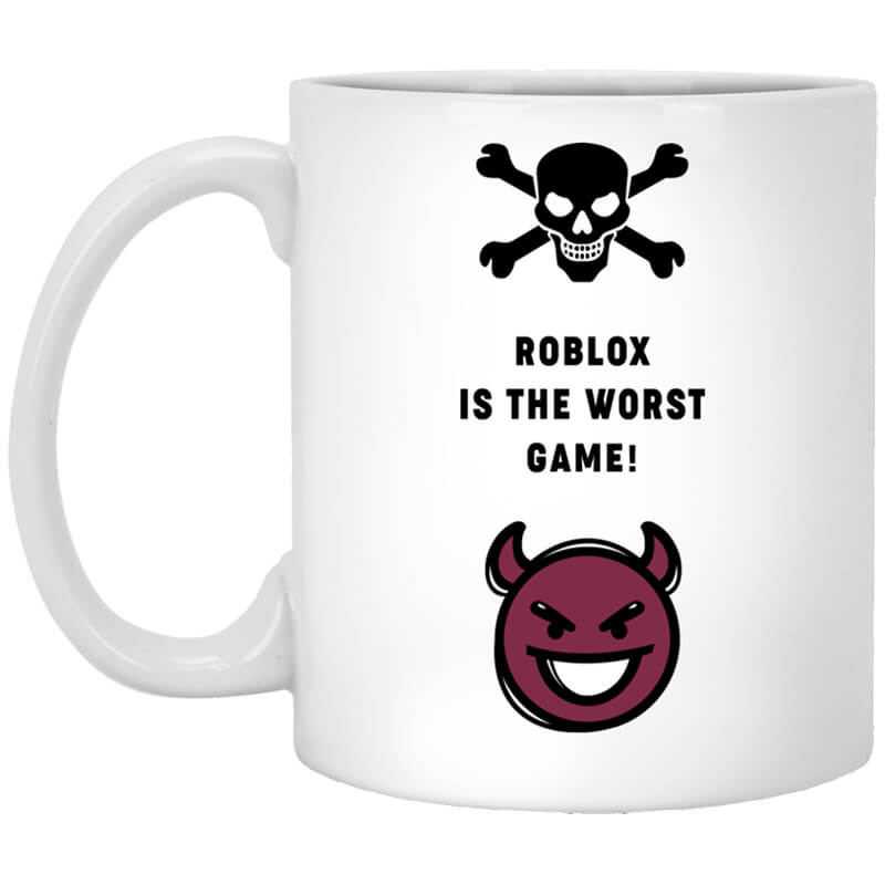 Roblox Classic Smile Face Mug Funny Gamer Game Cup 