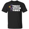 Thicc Witch Vibes Funny Bbw Redhead Witch Halloween T-Shirt