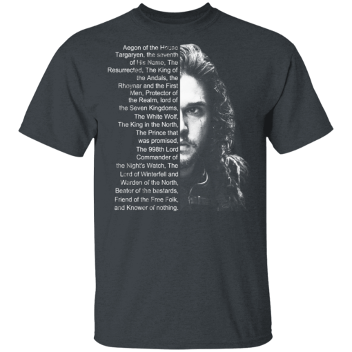 Jon Snow: List Name Aegon Of The House T-Shirts, Hoodies 3