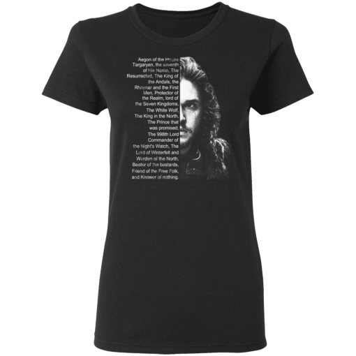 Jon Snow: List Name Aegon Of The House T-Shirts, Hoodies 10