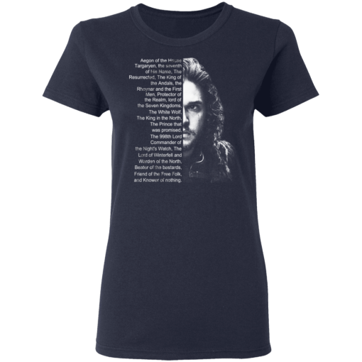 Jon Snow: List Name Aegon Of The House T-Shirts, Hoodies 13