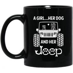 A Girl Her Dog And Her Jeep Mug