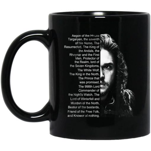 Jon Snow List Name Aegon Of The House Mug