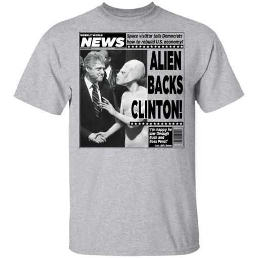 Vintage World News Alien Backs Clinton T-Shirts, Hoodies, Long Sleeve 6