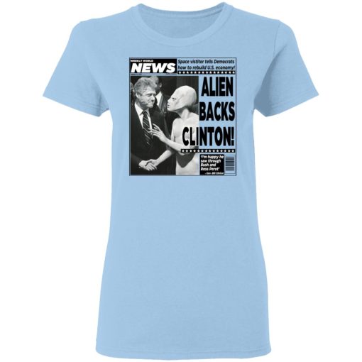 Vintage World News Alien Backs Clinton T-Shirts, Hoodies, Long Sleeve 7
