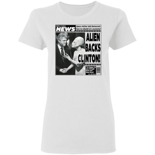 Vintage World News Alien Backs Clinton T-Shirts, Hoodies, Long Sleeve 9