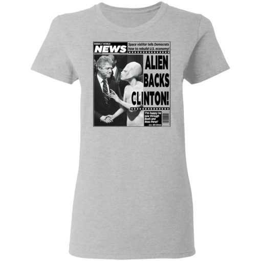 Vintage World News Alien Backs Clinton T-Shirts, Hoodies, Long Sleeve 11
