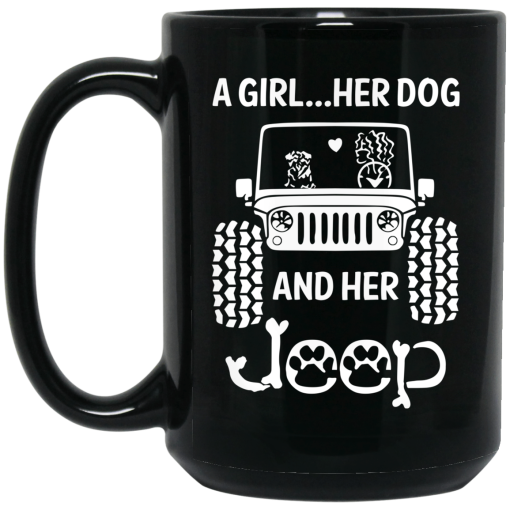 A Girl Her Dog And Her Jeep Mug 3